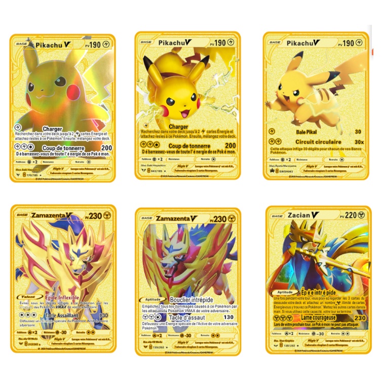 Bộ Thẻ Bài Pokemon Cao Cấp , Thẻ Lá Mạ Vàng, Mạ Bạc 55 Thẻ | Shopee Việt Nam