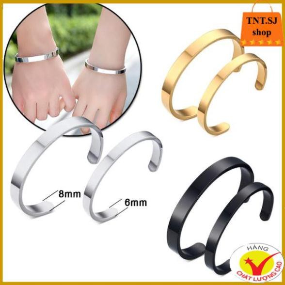 ( HÀNG ĐẸP) (KHẮC TÊN THEO YÊU CẦU )VÒNG TAY CẶP ĐÔI TITAN KIỂU HỞ CỰC ĐẸP CP024