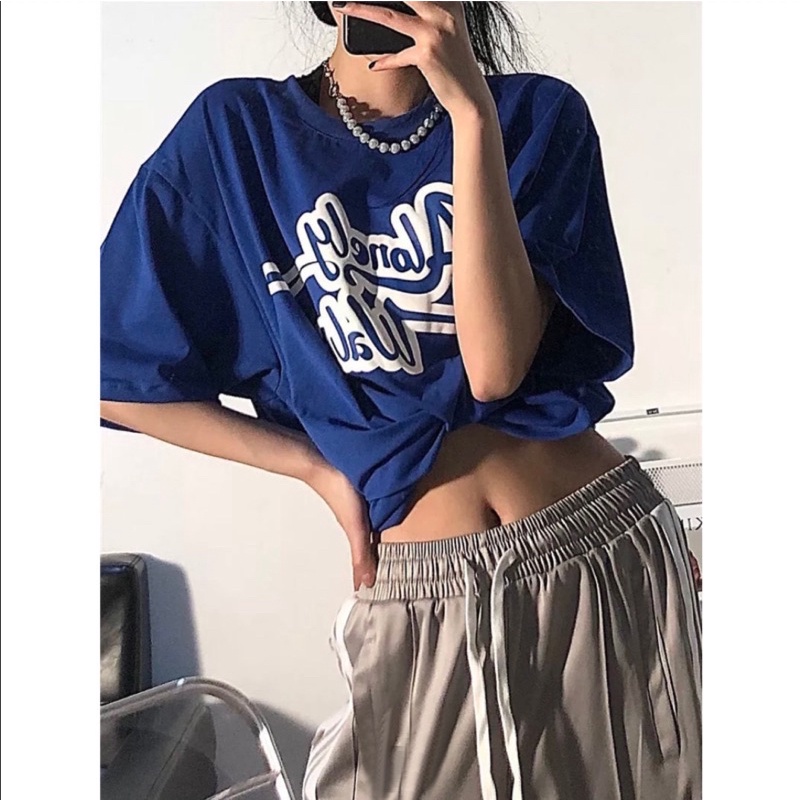 Áo thun phông logo tay nam nữ PINK tay lỡ form rộng ALONELY WALK Unisex