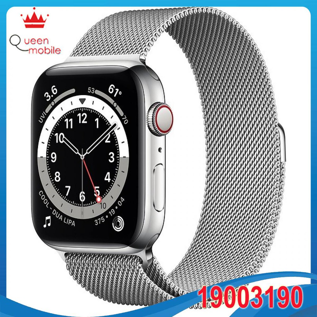 Đồng hồ thông minh Apple Watch Series 6 GPS + Cellular 44mm M09E3 Silver Stainless Steel Case with Silver Milanese Loop