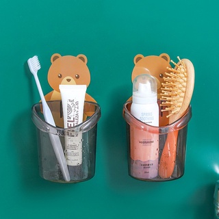 [FREESHIP❤️] Cốc đựng bàn chải kem đánh răng hình gấu cute dán tường siêu dính - Ly dán tường nhà tắm đựng bàn chải
