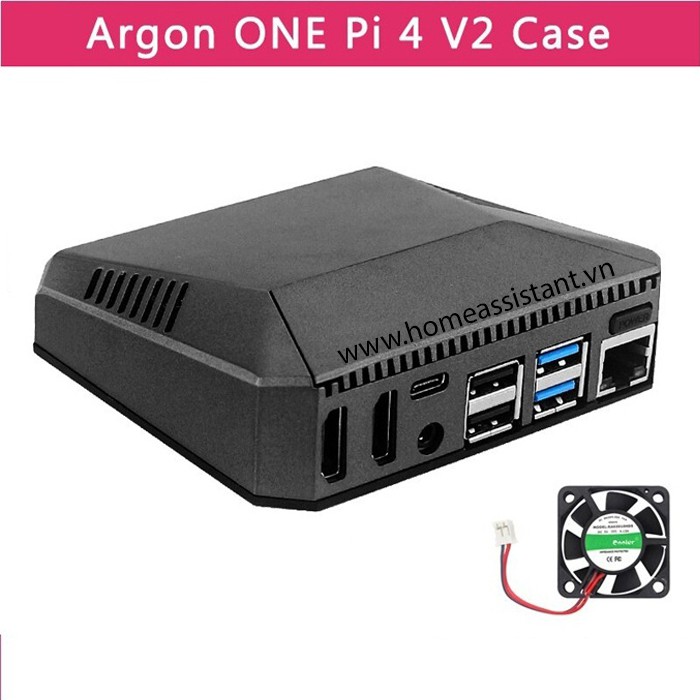 Vỏ Case Nhôm Bảo Vệ Raspberry Pi 4 Argon One V2 (Vỏ máy chủ HomeAssistant)