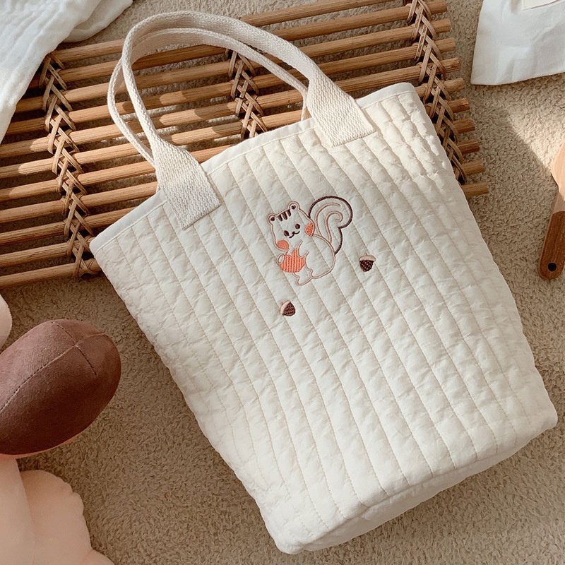 Túi Đựng Đồ Dùng Thêu Họa Tiết Độc Đáo Thiết Kế Gọn Nhẹ Tiện Dụng Cho Mẹ Và Bé
