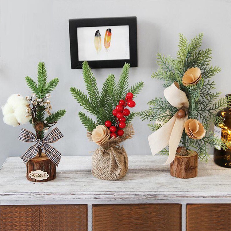 Cây thông noel mini trang trí để bàn siêu xinh