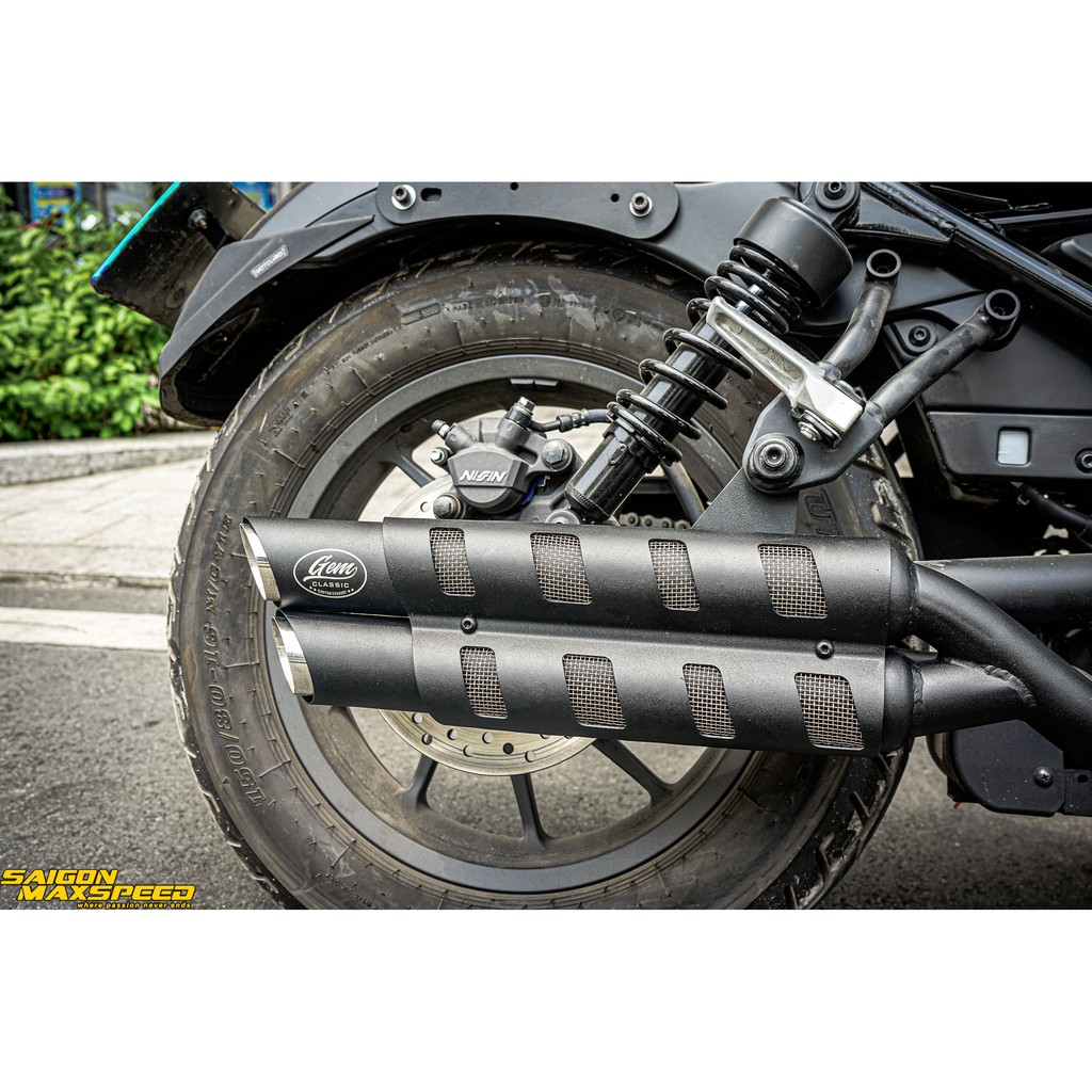 PÔ GEM CLASSIC 2 NÒNG SPECIAL SLIP ON HONDA REBEL 300-500-1100