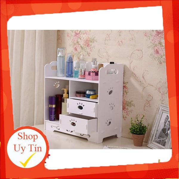 KỆ GỖ ĐỂ ĐỒ TRANG ĐIỂM HOA VĂN CHÂN CHÓ (HÀNG CHẤT LƯỢNG CAO)