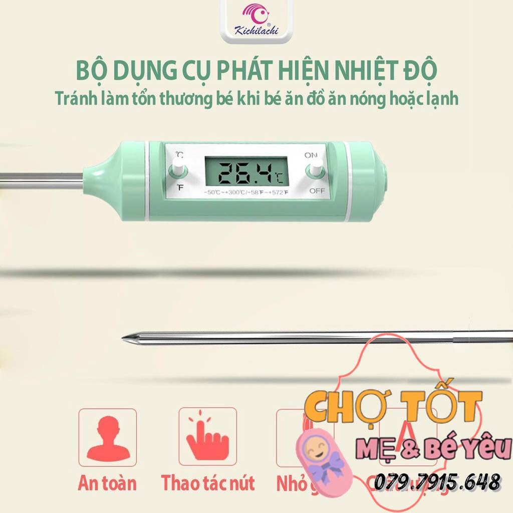 Nhiệt kế điện tử đa năng đo sữa, nước, thức ăn Kichi