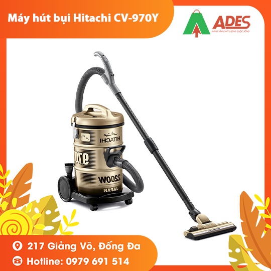 [Mã 154ELSALE2 giảm 7% đơn 300K] Máy hút bụi Hitachi CV-970Y 2200W 21L công suât cực lớn - BH chính hãng