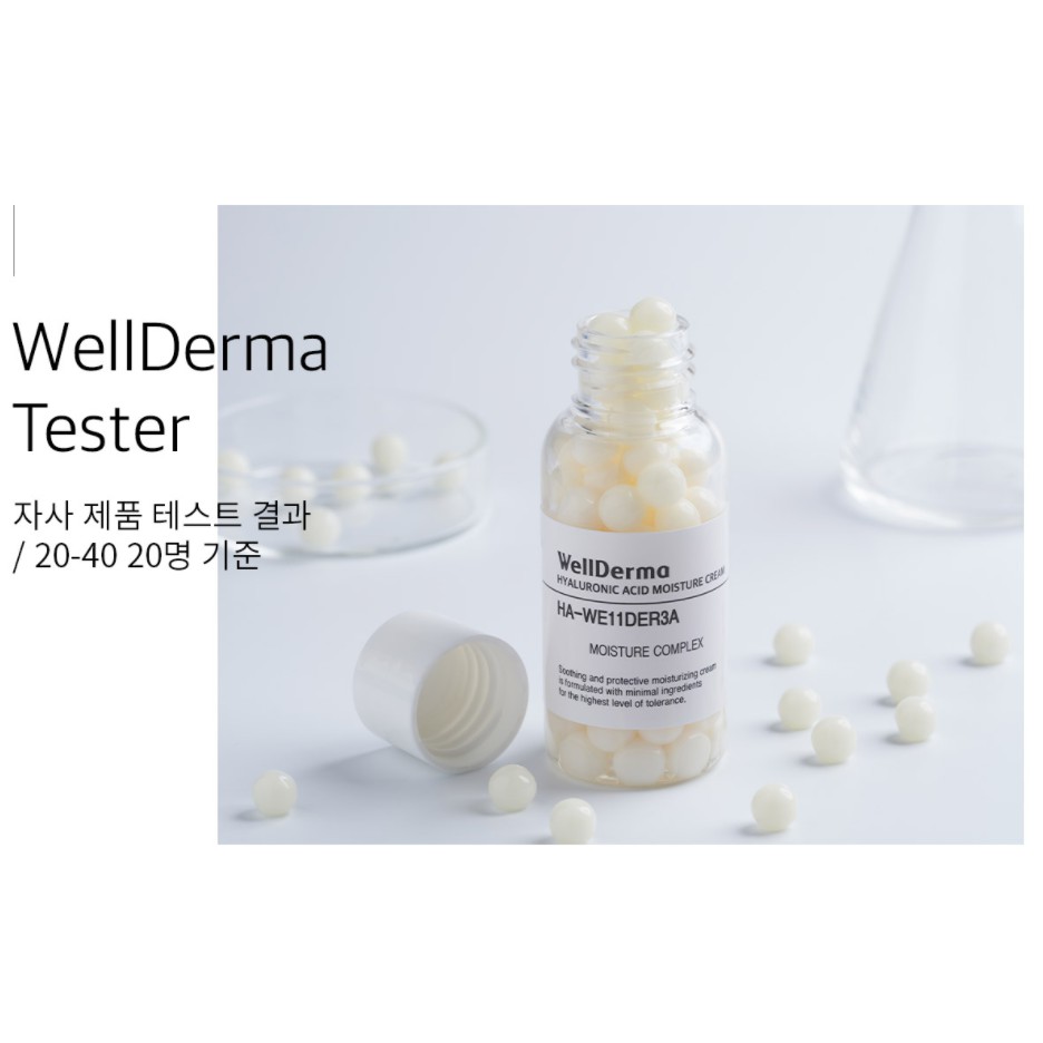 Kem dưỡng da dạng viên WellDerma G Plus Hyaluronic Acid Moisturizing Cream 20g