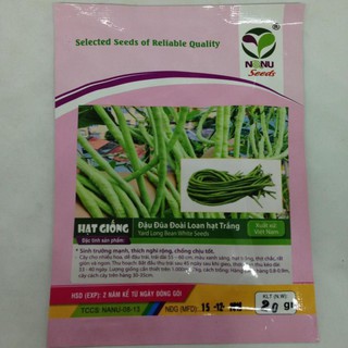 Gói 20g đậu đũa Đài Loan hạt trắng UY TÍN, GIÁ RẺ, CHẤT LƯỢNG BÀ CON AN TÂM ƯƠM MẦM