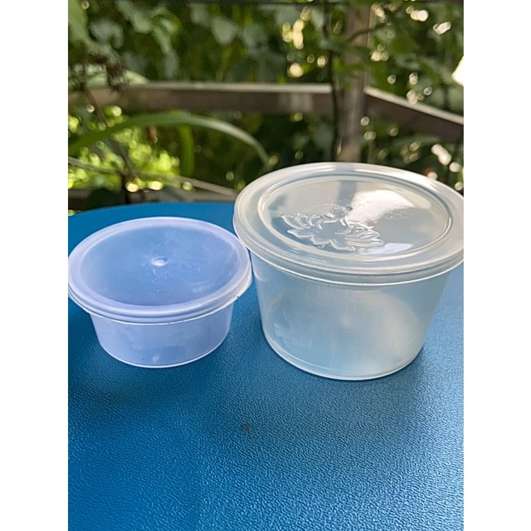 Hộp nhựa caramen có nắp đựng slime loại nhỏ -50 hộp