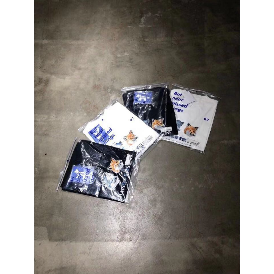 Áo thun ngắn tay Maison Kitsune x ADER Error twin foxhead T-shirt fw20