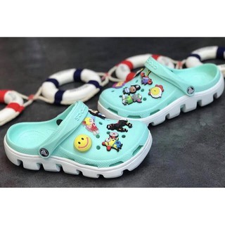 [CÓ SẴN] Dép Sục cá sấu Thời Trang dành cho Nữ màu Xanh Mint và Tặng kèm 12 Sticker 2D