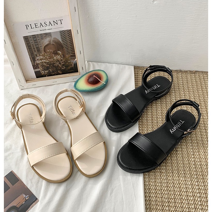 Sandal Nữ Đế Bệt Cao Cấp BLOOMYUKI Sandal nữ Cổ Điển Quai Ngang SN01