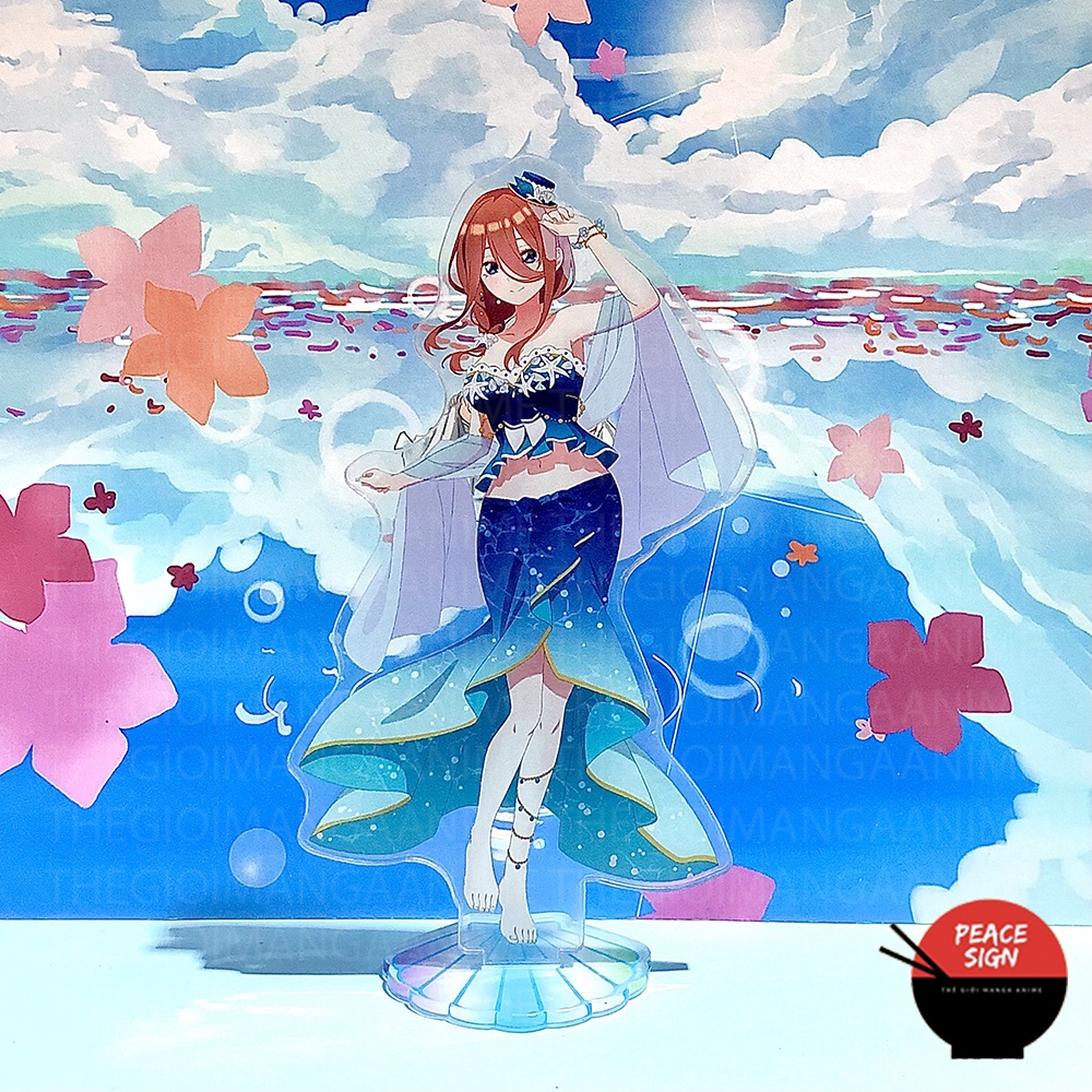 Mô hình Standee Gotoubun No Hanayome ver SUMMER Nhà Có 5 Nàng Dâu Tượng Acrylic Anime mica trưng bày chibi