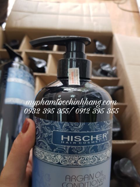 Dầu gội hoặc dầu xả Hischer argan oil 1000ml