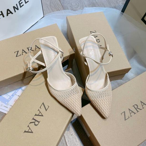 ( Sales T8 ) Sandal bít mũi zara lưới cao cấp có hộp 😍 . 2020 new nn