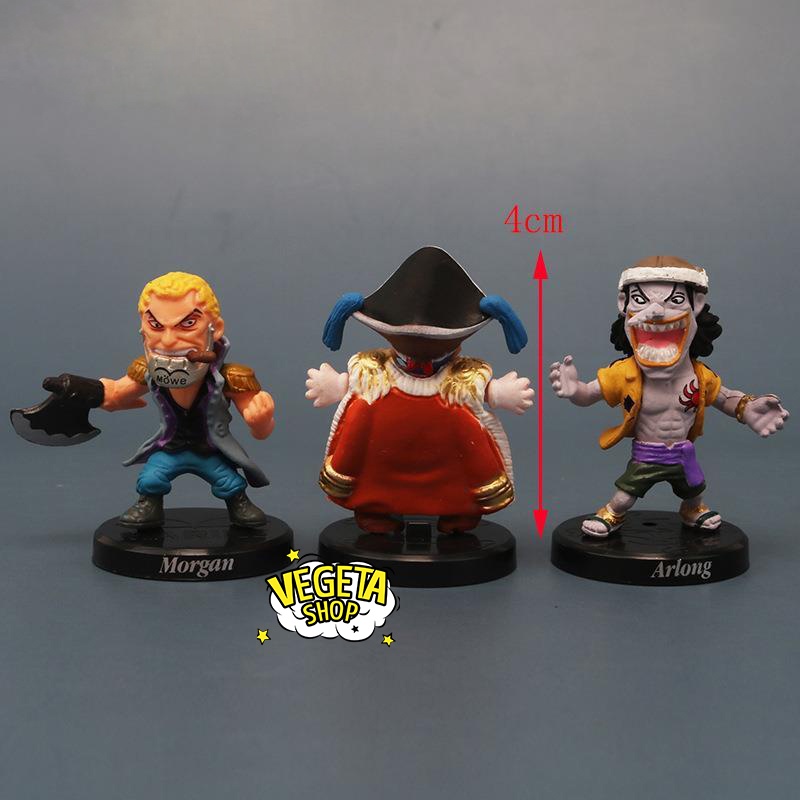 Mô hình One Piece - Set 12 mẫu Luffy Rucci Kuro Shanks Buggy Enel Crocodile Wapol Moriah Along Morgan Krieg - Cao 4~5cm