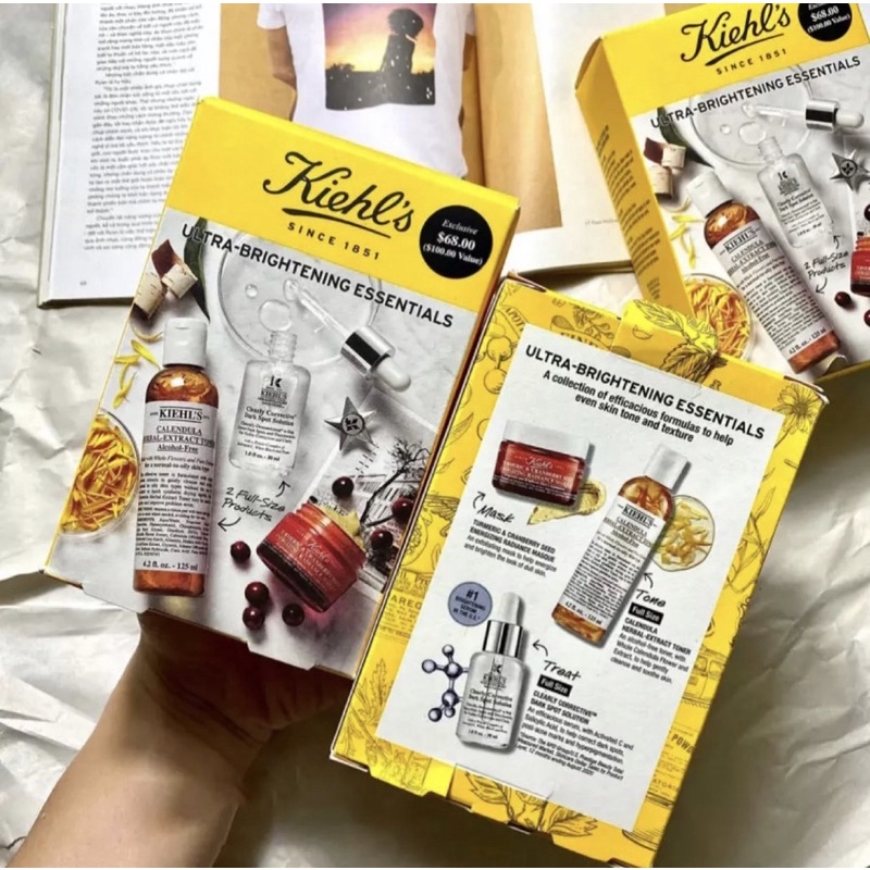 Set dưỡng da Kiehl’s Ultra-Brightening Essentials