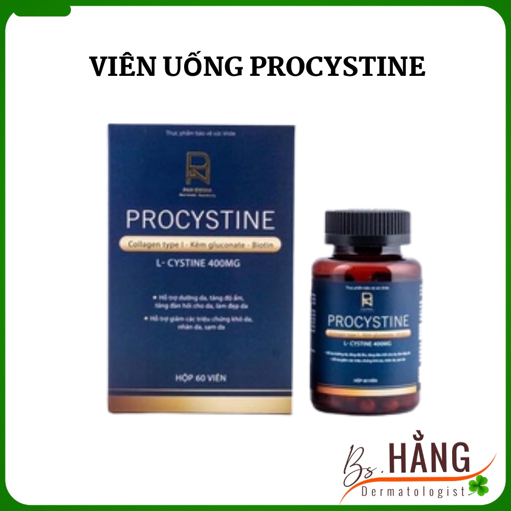 ✅[Chính Hãng] Viên uống giảm mụn trắng da Procystine 60 viên