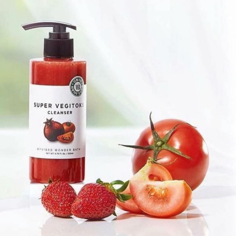 Sữa Rửa Mặt Thải Độc Rau Củ Quả Super Vegitoks Cleanser Byvibes Wonder Bath 300ml Hàn Quốc Chính Hãng