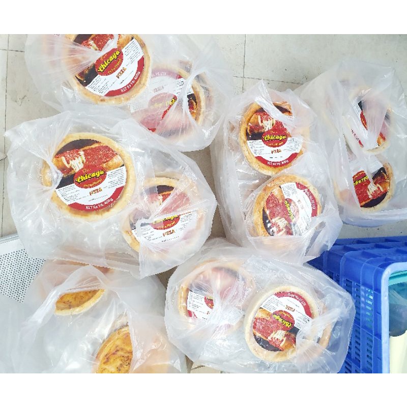 Pizza Chicago size 16cm gấp 3 lần phomai