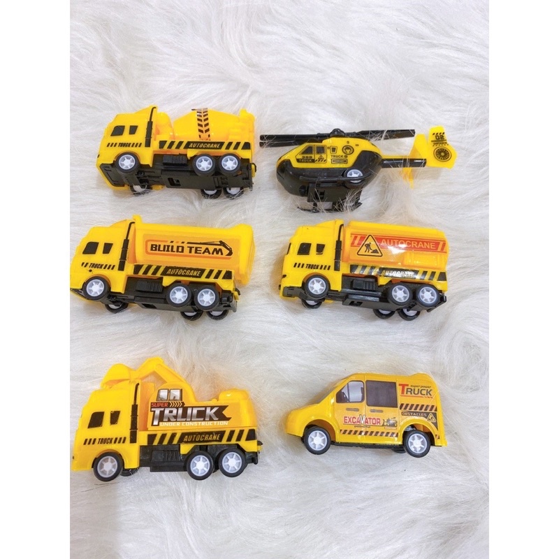 Set 6 Xe Mô Hình Công Trình Xây Dựng Cho Bé