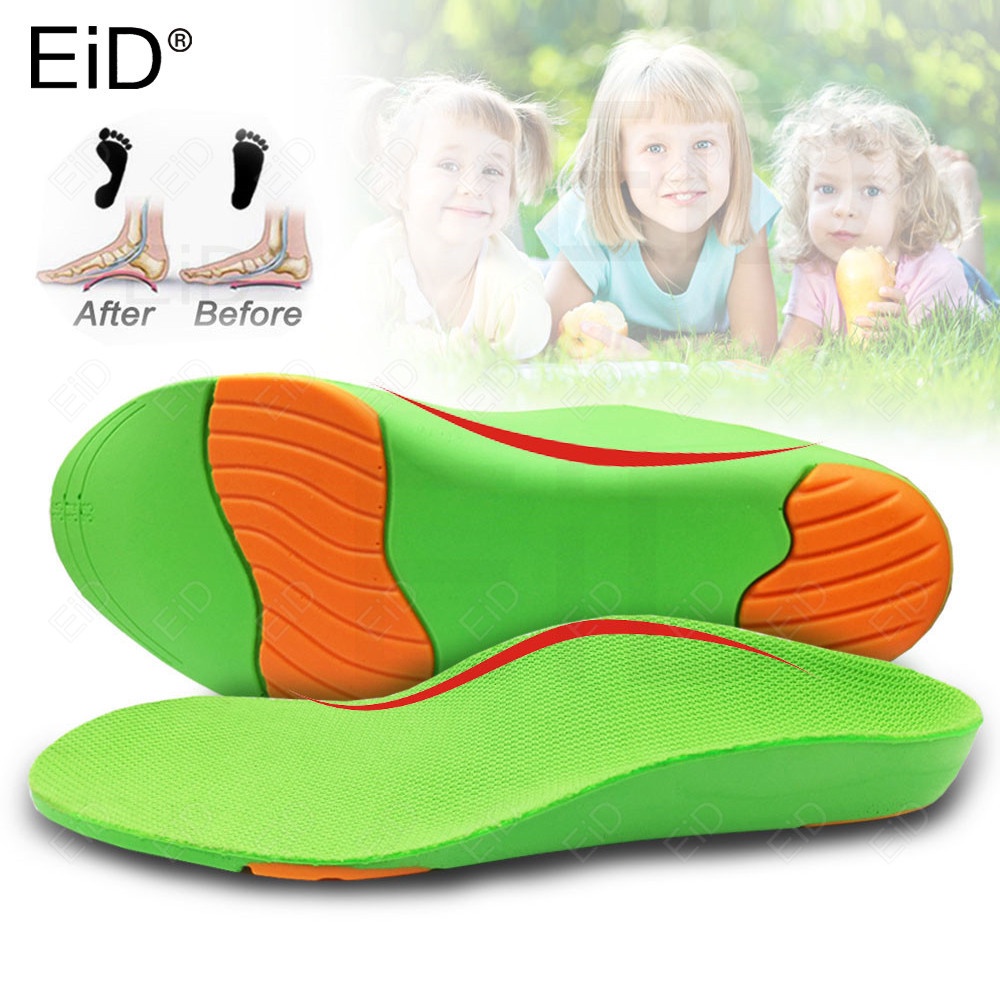 Trẻ em trẻ em đế lót chỉnh hình vòm hỗ trợ eva bàn chân phẳng sức khỏe giày đế lót cho giày chèn đệm lót chỉnh hình