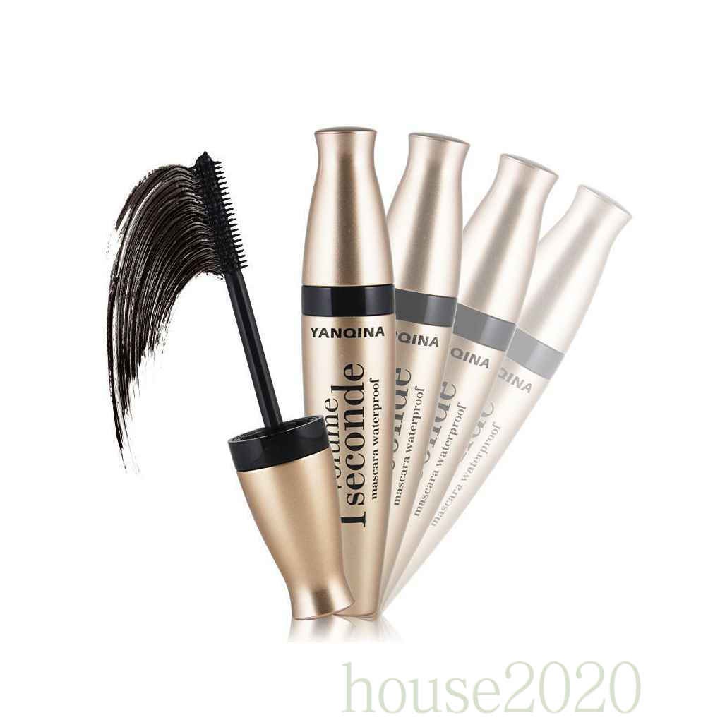 [Hàng mới về] Mascara chải lông mi YANQINA làm dày và dài mi đầu cọ silicone uốn cong được chống thấm nước