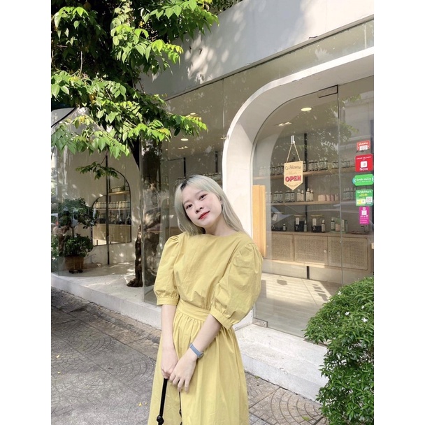 Grass Dress - Đầm dáng dài hở eo tay phồng - Remmus.vn | BigBuy360 - bigbuy360.vn