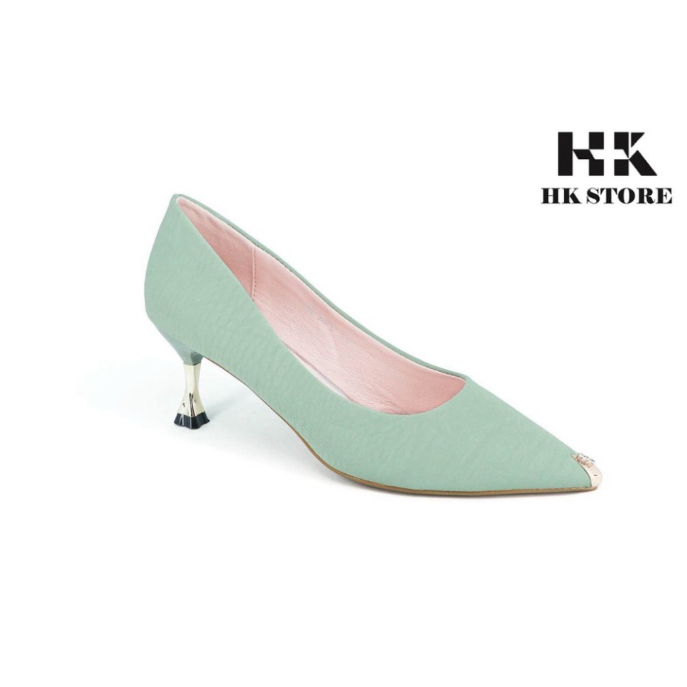 Giày công sở nữ ❤️ HK.STORE❤️ da bò dập vân hàng đẹp da cao cấp siêu đẹp kết hợp gót nhọn sang chảnh 5cm cực xinh xắn.
