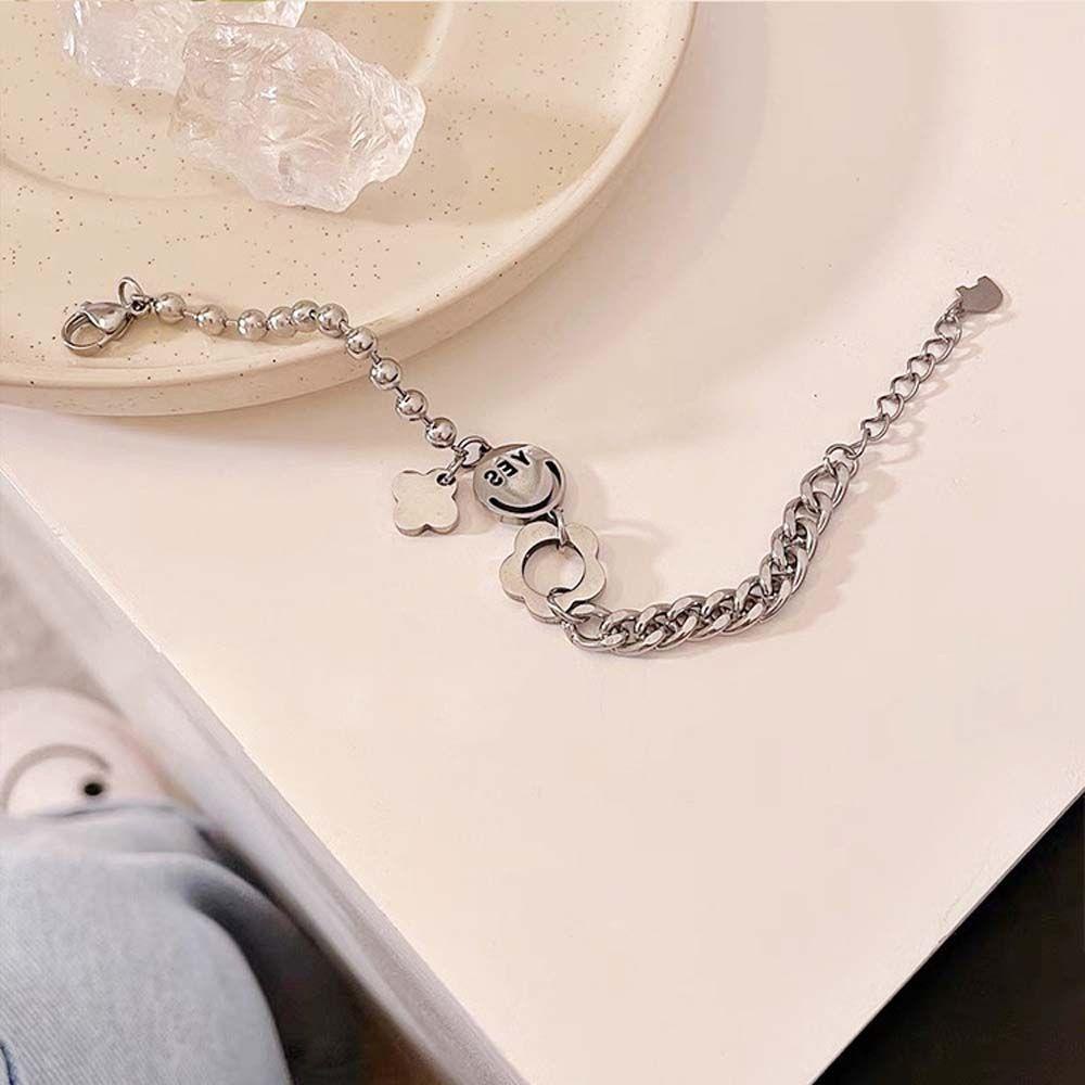 Vòng Tay Mặt Hình Học Mặt Cười Phong Cách Bohemian Thời Trang Cho Nữ