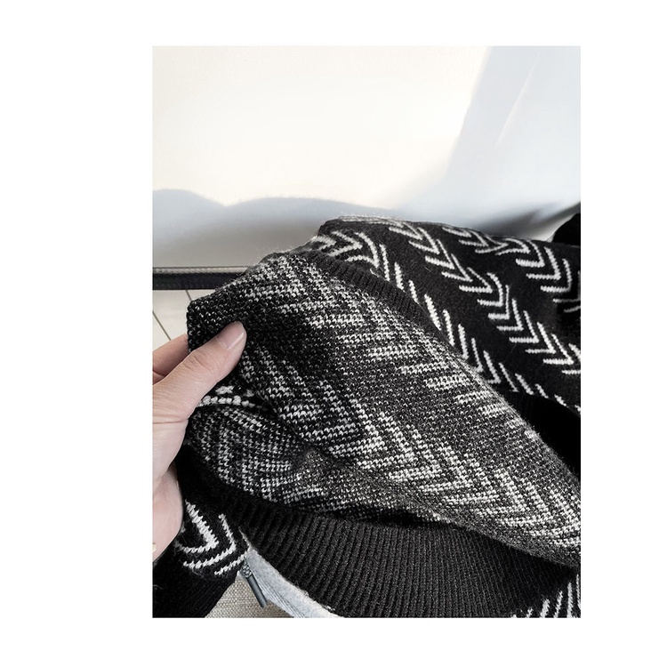 Áo Sweater Dệt Kim Dày Cổ Tròn Họa Tiết Kẻ Sọc Thời Trang Mùa Đông 2022 Mới Cho Bé Trai