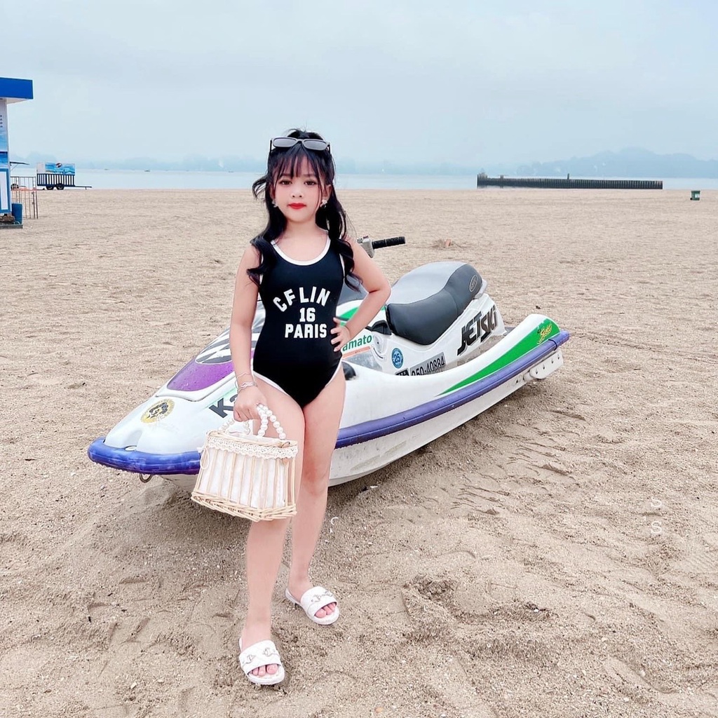 Đồ bơi bé gái, bộ bikini liền thân CFLINF cho bé size 10-36kg