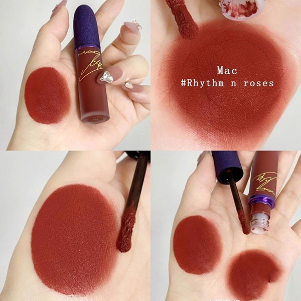 Son Kem MAC x Lisa Powder Kiss Liquid Lip Colour Màu Rhythm 'N' Roses