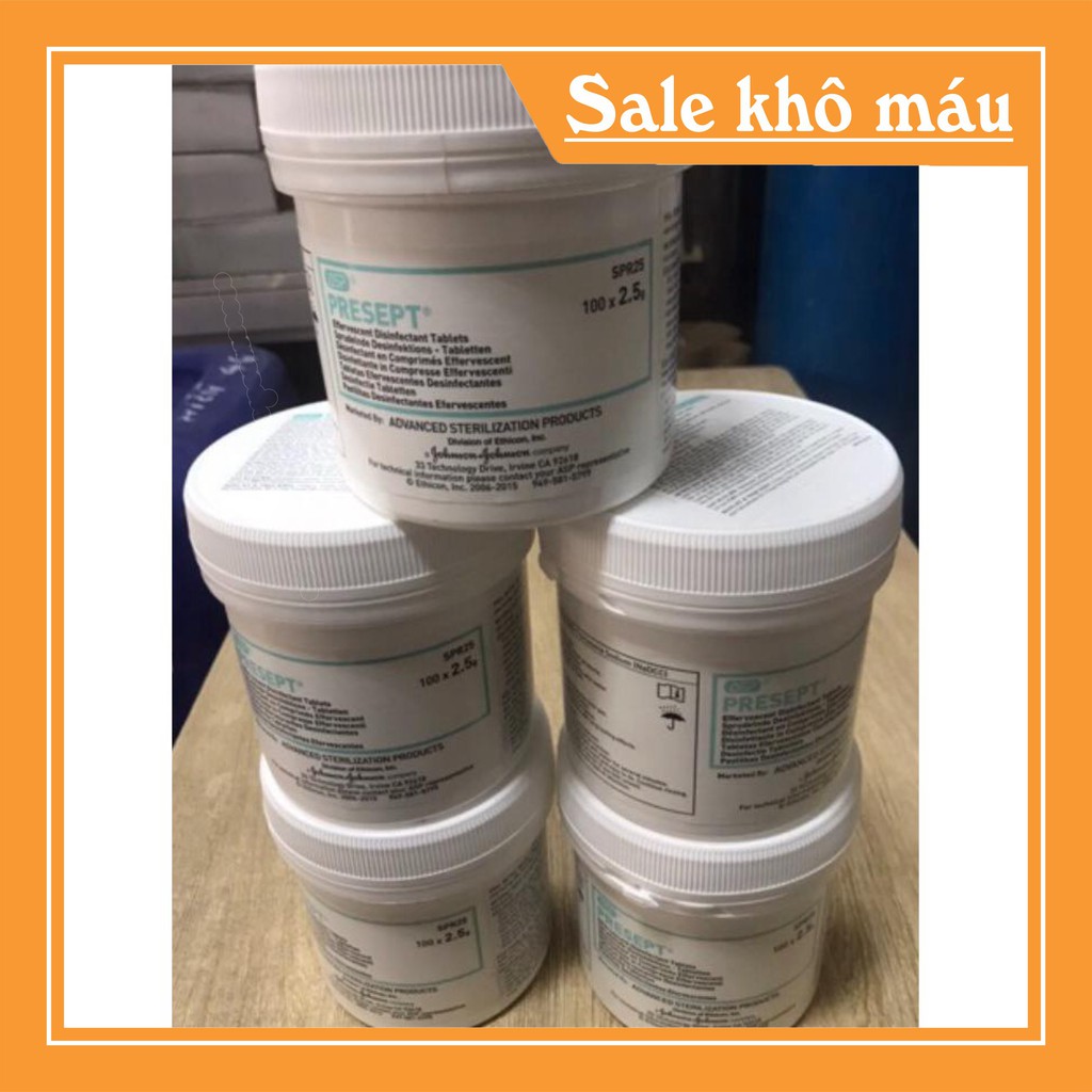 (có sẵn) (hàng có sẵn) Viên sát khuẩn presept, khử trùng hộp 100 viên