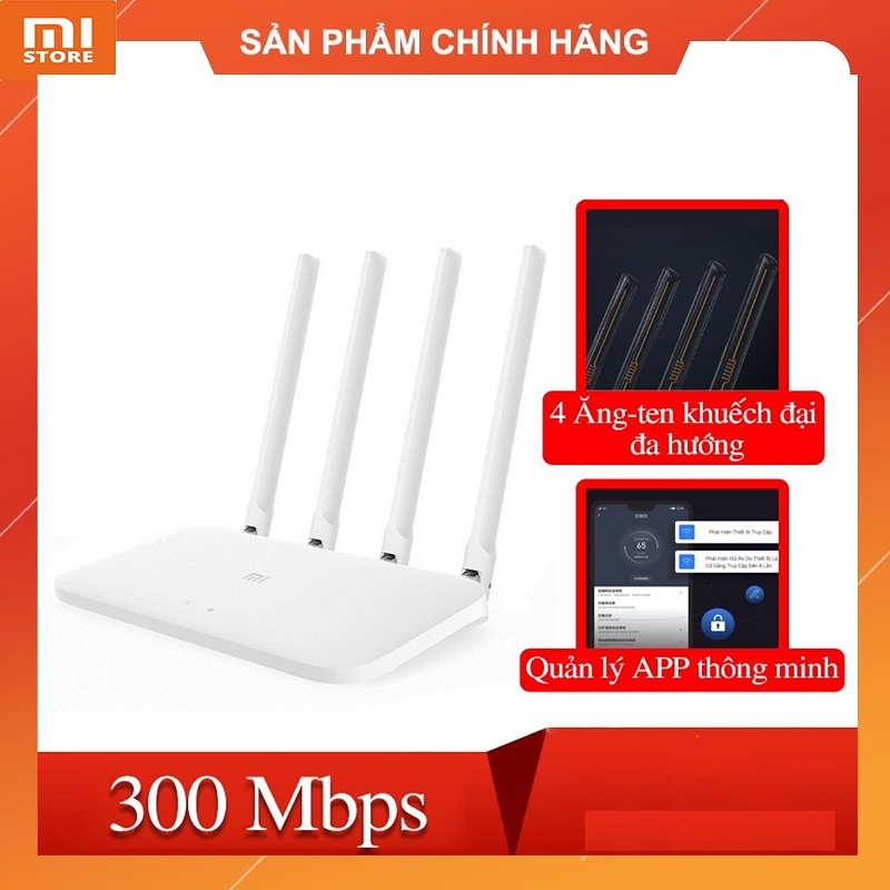 Bộ phát wifi router 4A Xiaomi Modem WiFi Xiaomi 4A 4 Râu Router R4AC