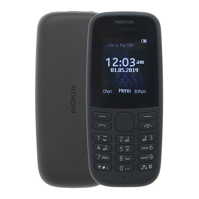 Điện Thoại Nokia 105 Single Sim- Trắng - Hàng Chính Hãng - seal Full box