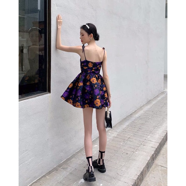Đầm hoạ tiết hoa dự tiệc dạo phố sang trọng | BigBuy360 - bigbuy360.vn