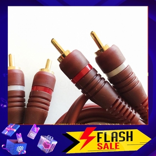 Dây AV, Dây tín hiệu 2 ra 2 đầu bông sen - 1,5M ( Nâu )