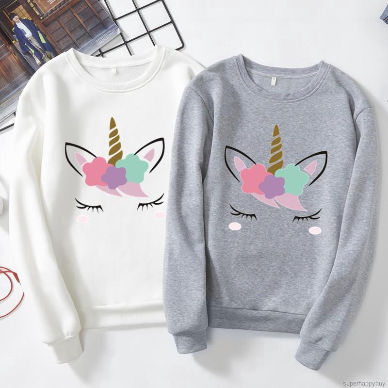 Áo Sweater Nữ Tay Dài In Hình Hoạt Hình Dễ Thương | BigBuy360 - bigbuy360.vn