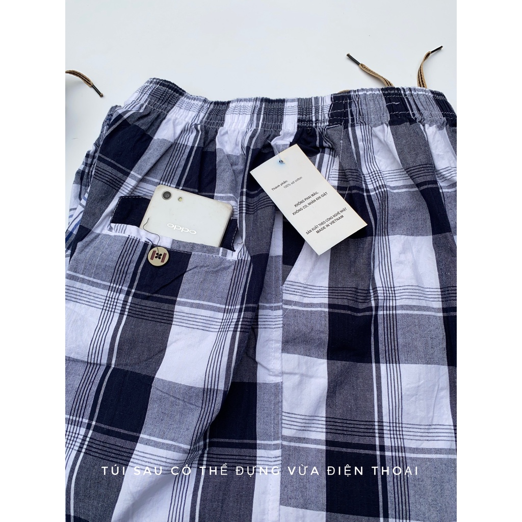 Quần ngố nam big size vải kẻ gala nhiều màu, hàng đẹp may kỹ