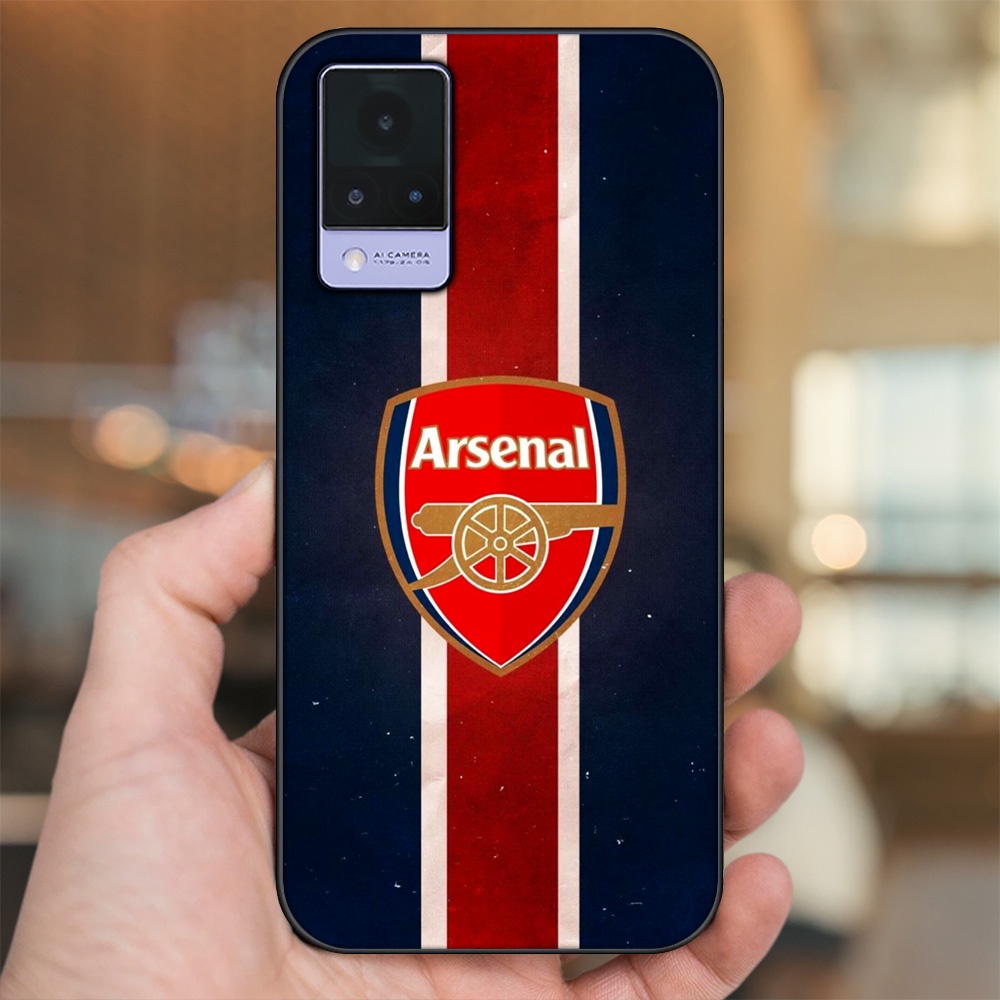 Ốp lưng Vivo V21 viền đen in hình Arsenal FC
