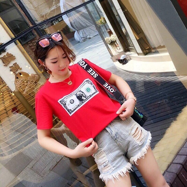 Áo thun in nữ thời trang hàn quốc 811