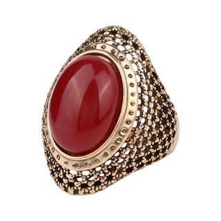 Nhẫn Chạm Khắc Hình Oval Phong Cách Cổ Điển