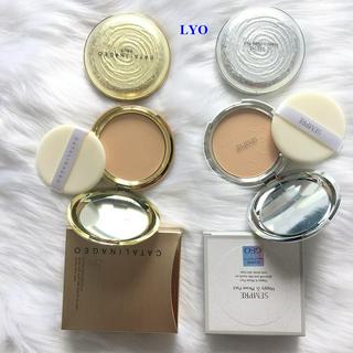  Phấn phủ Geo Sempre Happy & Please Pact trắng và vàng