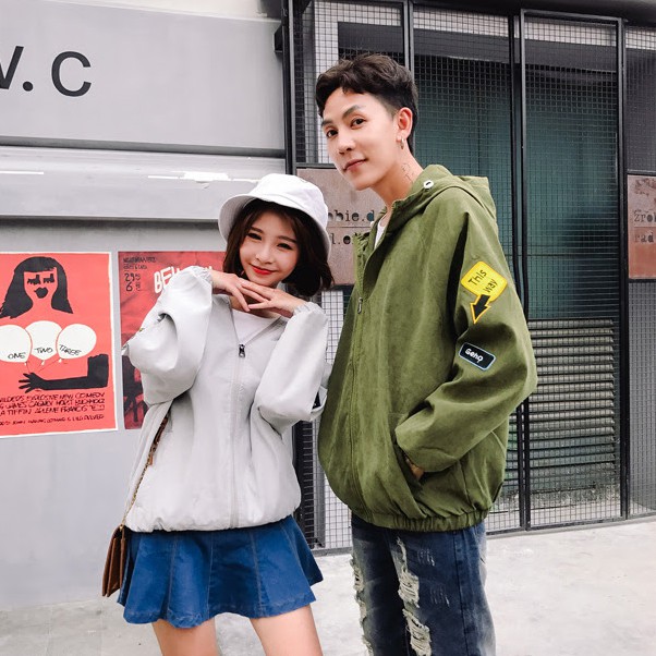 Áo da lộn sticket trẻ trung - AR133