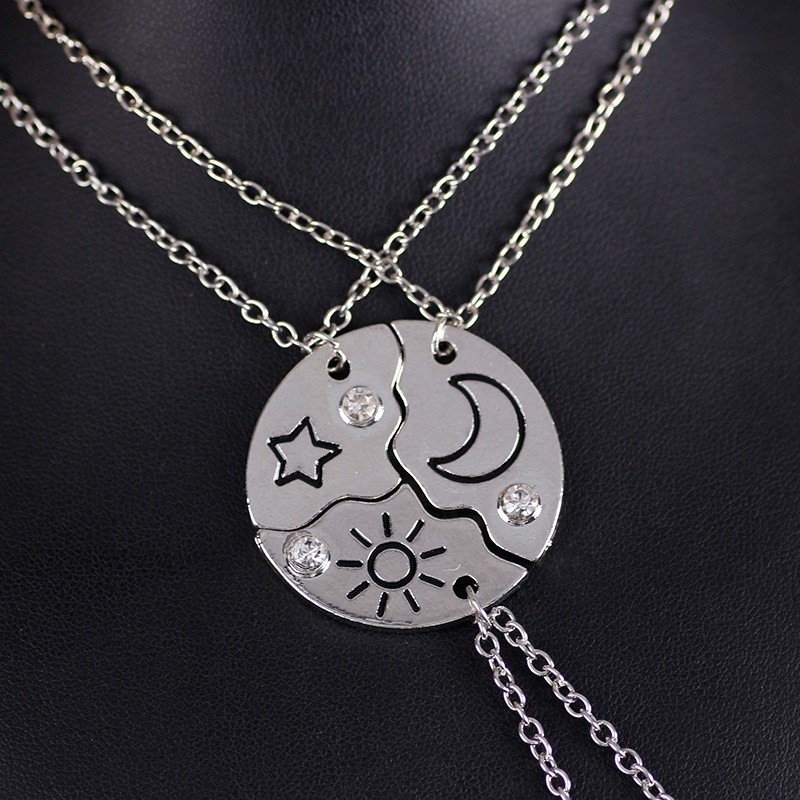 3 Vòng cổ mặt tròn khắc chữ Best friend forever cho nam nữ