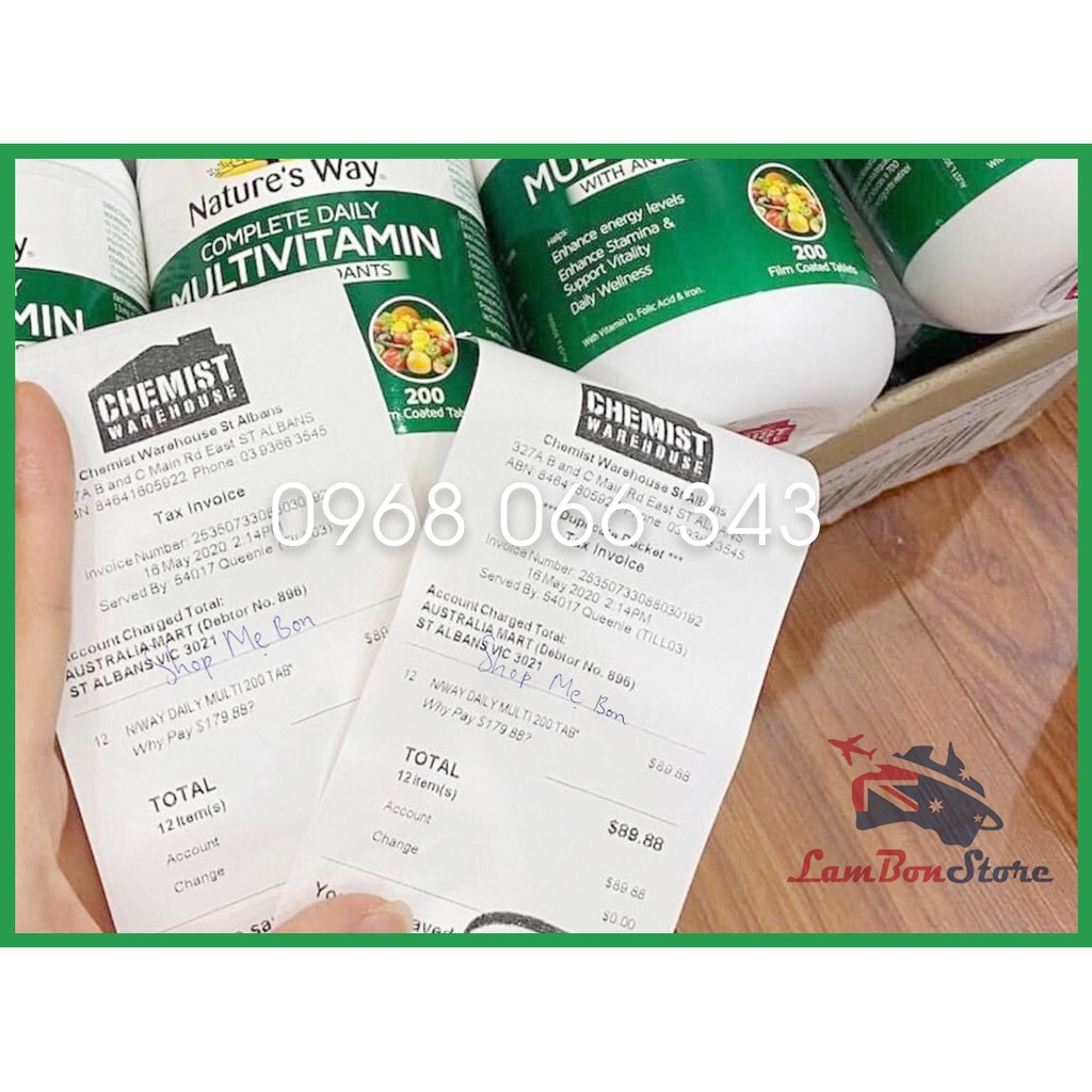 Tảo Úc, Vitamin tổng hợp Nature’s Way Úc 200 viên - Xuất xứ Úc | Thế Giới Skin Care