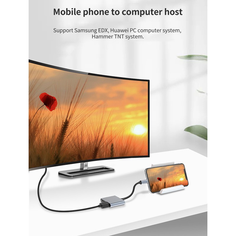 Bộ Chuyển Đổi Type-C Hub Sang Hdmi-Compatible 4k Usb C Cho Macbook, Air / Ipad Pro / Dell Xps 13 / 15,surface Pro 7 / Go | BigBuy360 - bigbuy360.vn